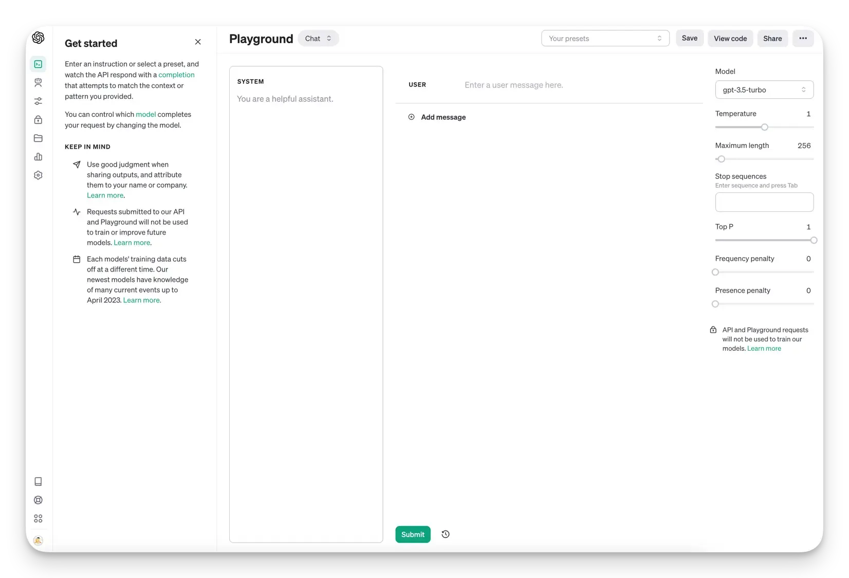 OpenAI Playground
